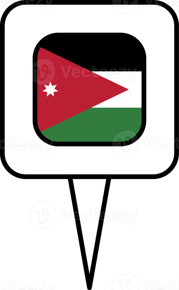 Jordânia bandeira PIN Lugar, colocar ícone. png