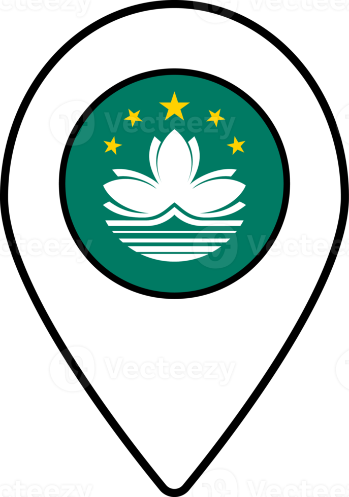 Macau flag map pin navigation icon. png