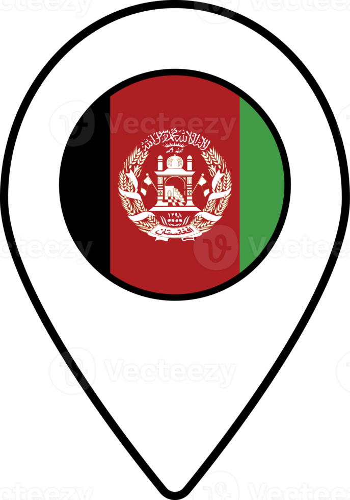 Afghanistan flag map pin navigation icon. png