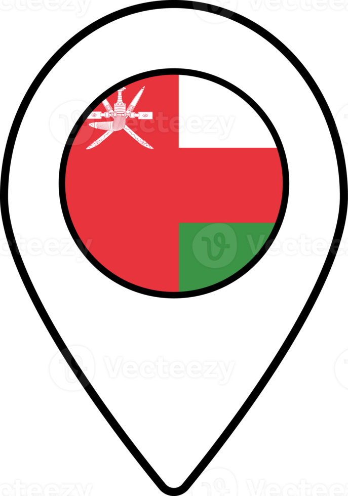 Oman vlag kaart pin navigatie icoon. png