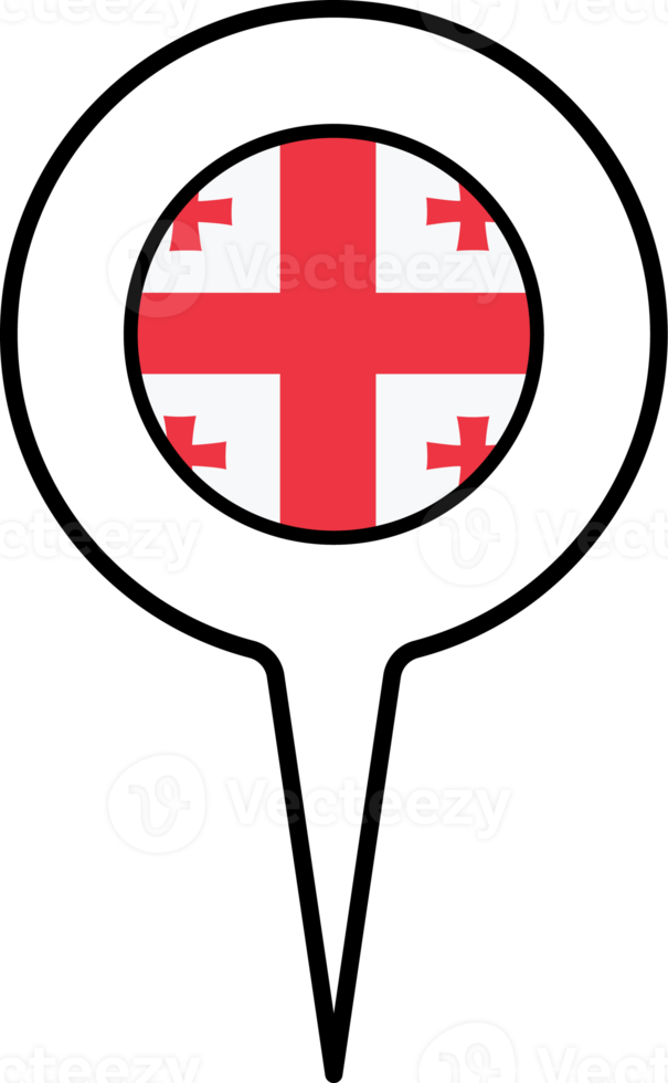 Georgia flag Map pointer icon. png