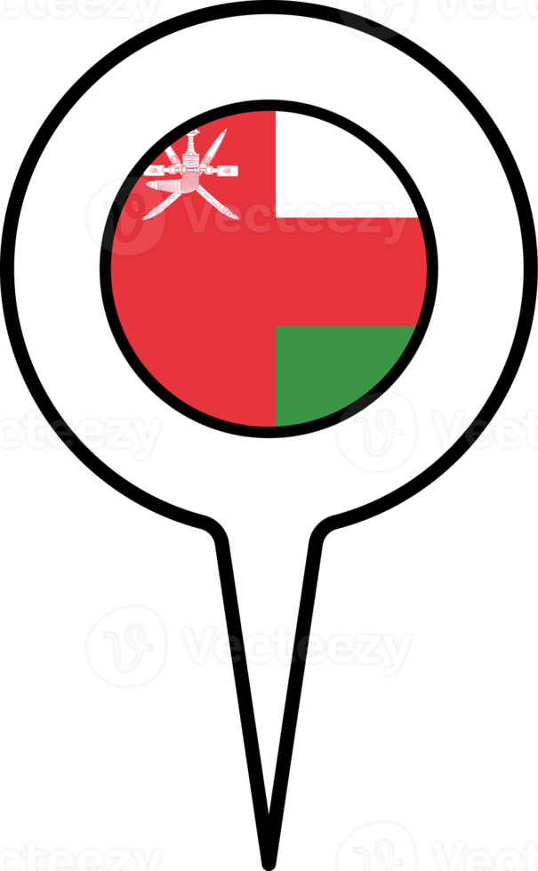 Oman flag Map pointer icon. png