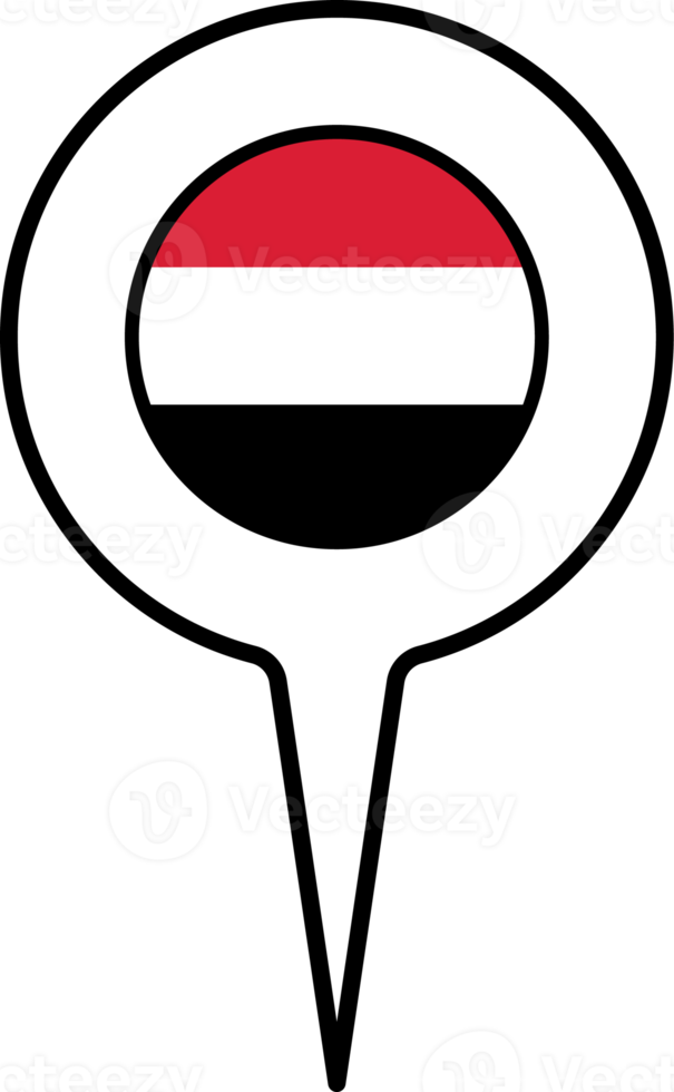 Yemen flag Map pointer icon. png