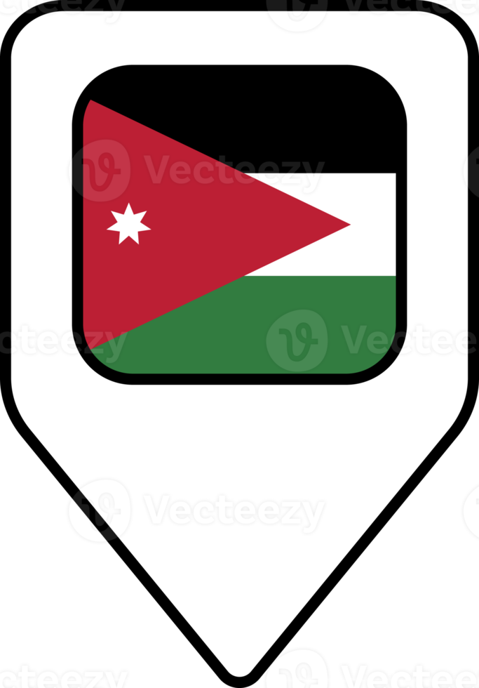 Jordan Flagge Karte Stift Navigation Symbol, Platz Design. png