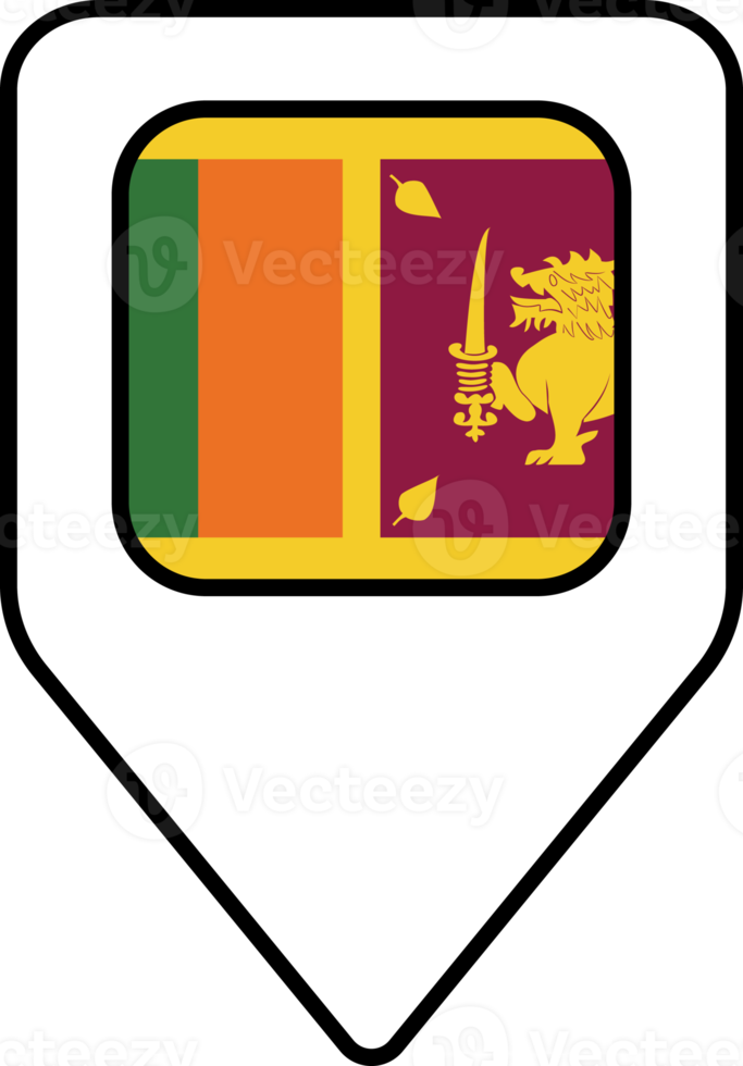 sri Lanka Flagge Karte Stift Navigation Symbol, Platz Design. png