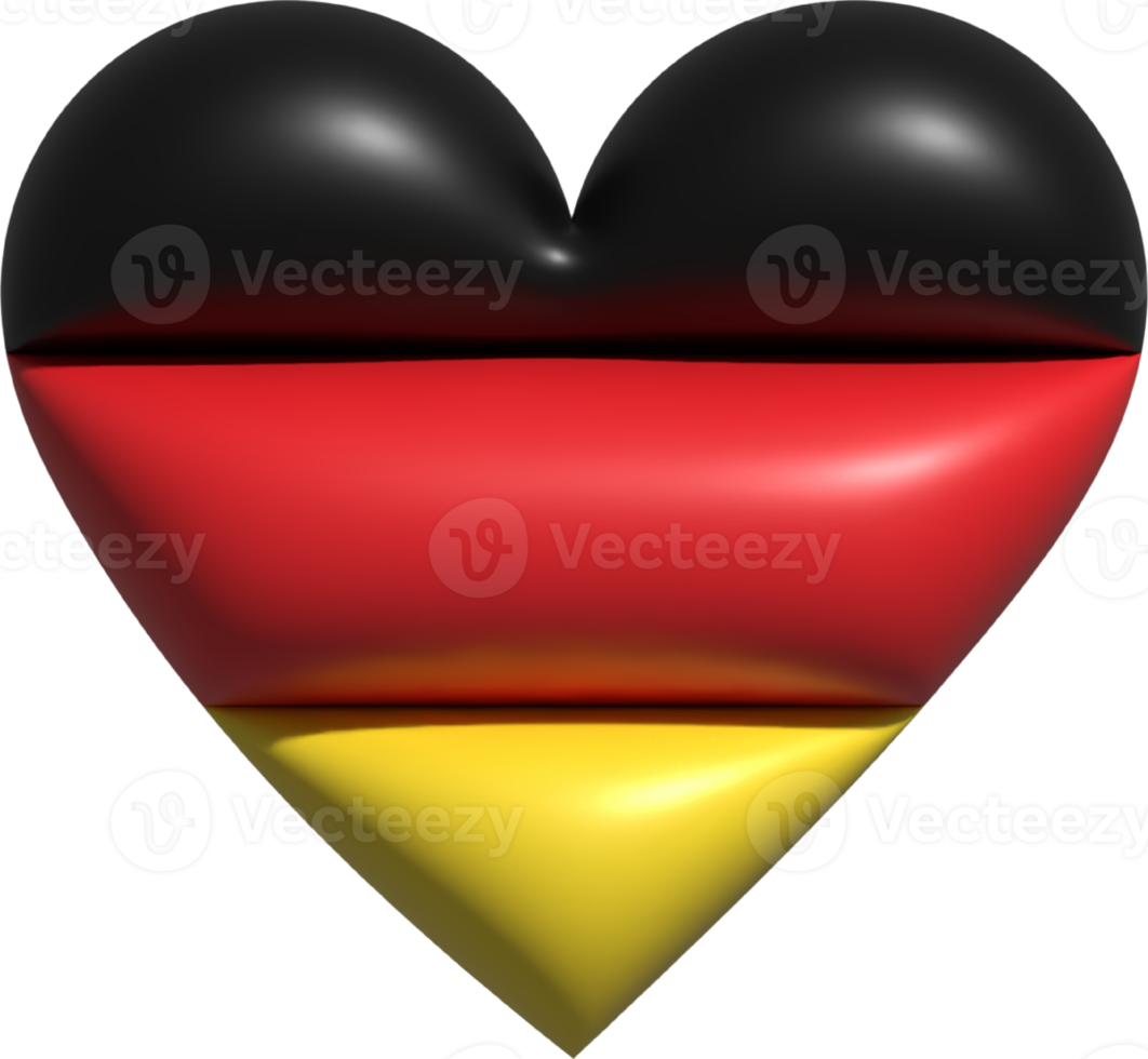 Germany flag heart 3D. png