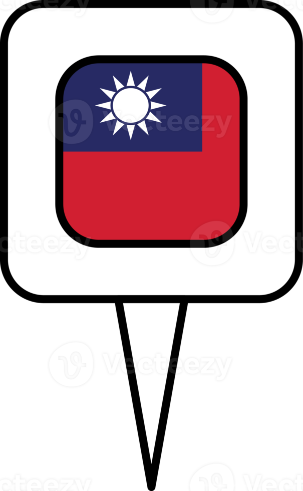 Taiwan Flagge Stift Platz Symbol. png