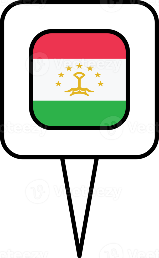 Tajikistan flag pin place icon. png