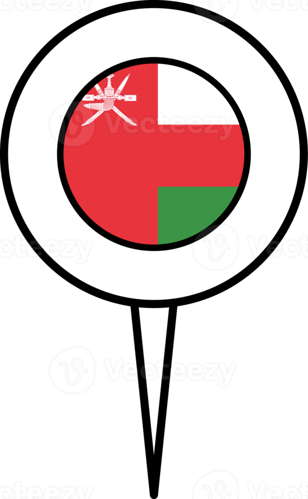 Oman flag pin location icon. png