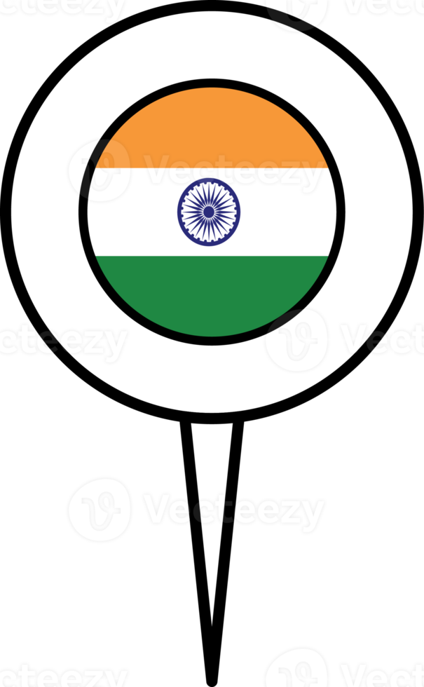 Indien Flagge Stift Ort Symbol. png