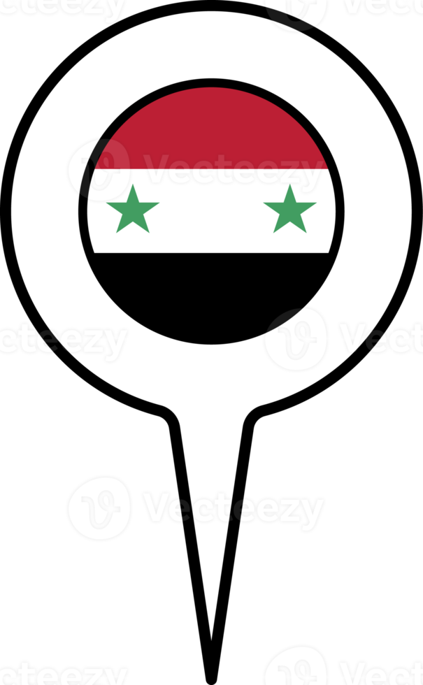 Siria bandera mapa puntero icono. png