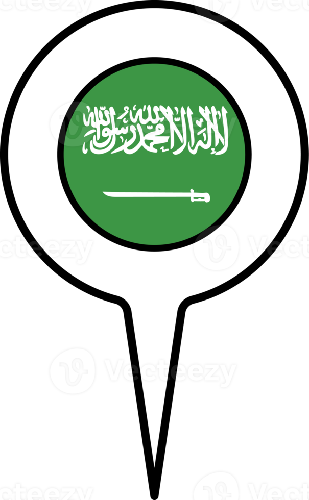 saudi arabia bandera mapa puntero icono. png