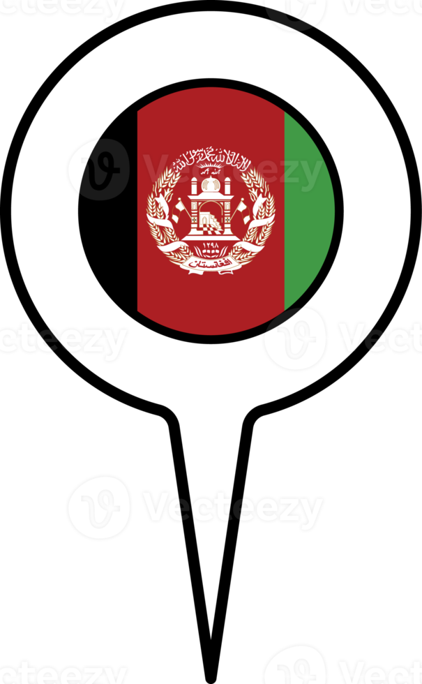 Afghanistan flag Map pointer icon. png