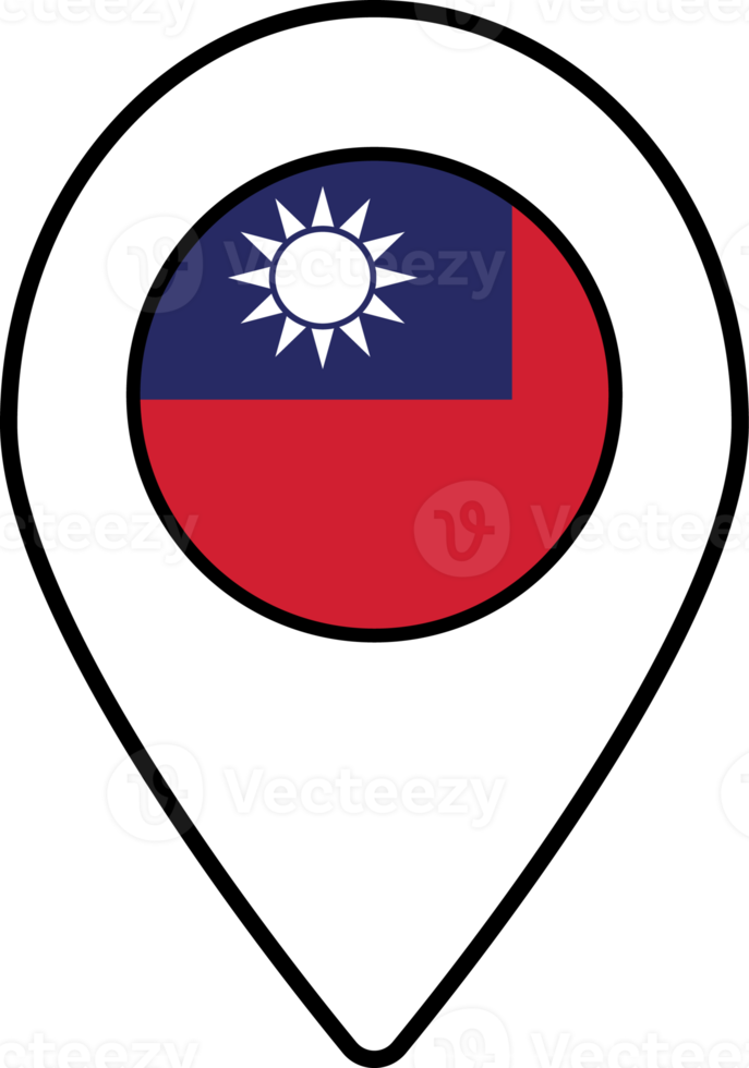 Taiwan flag map pin navigation icon. png