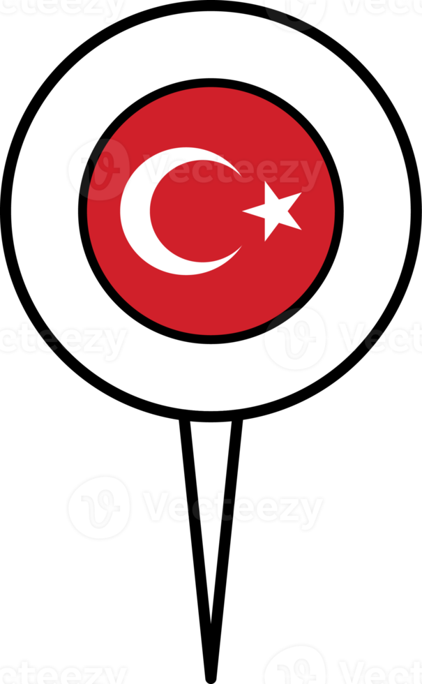 Turkey flag pin location icon. png