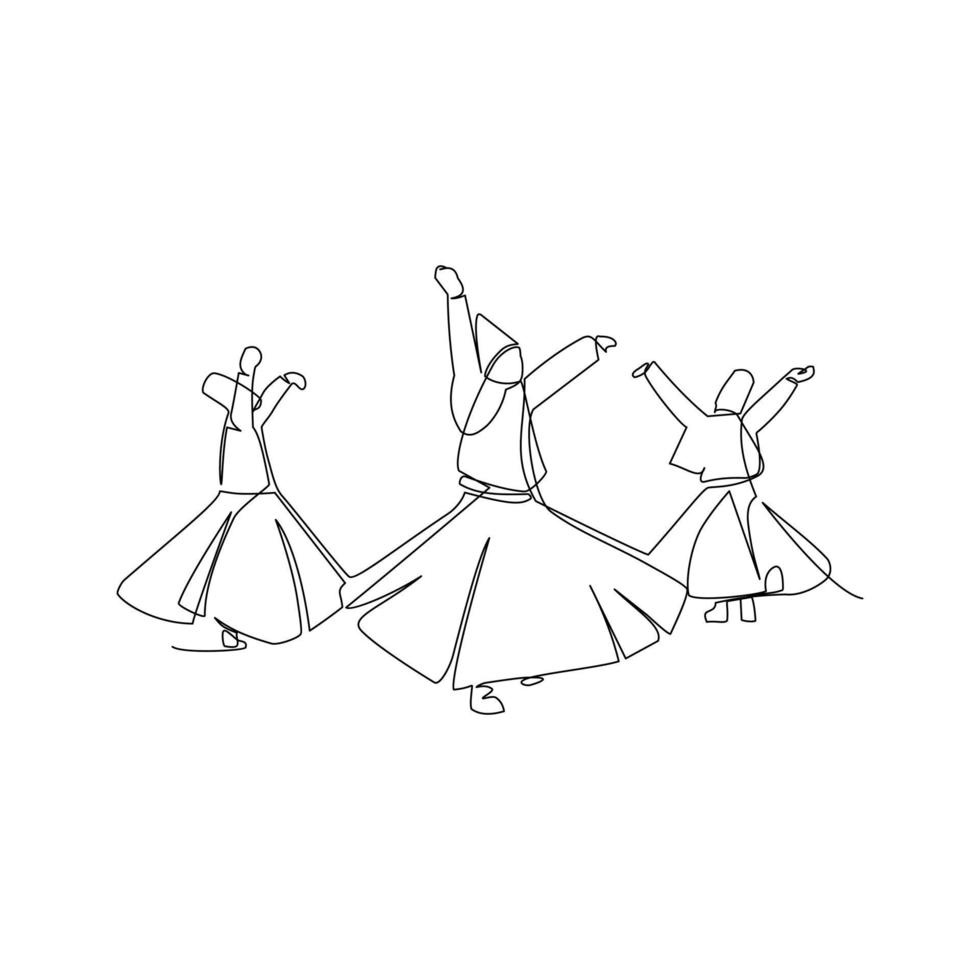 Dancers vector illustration