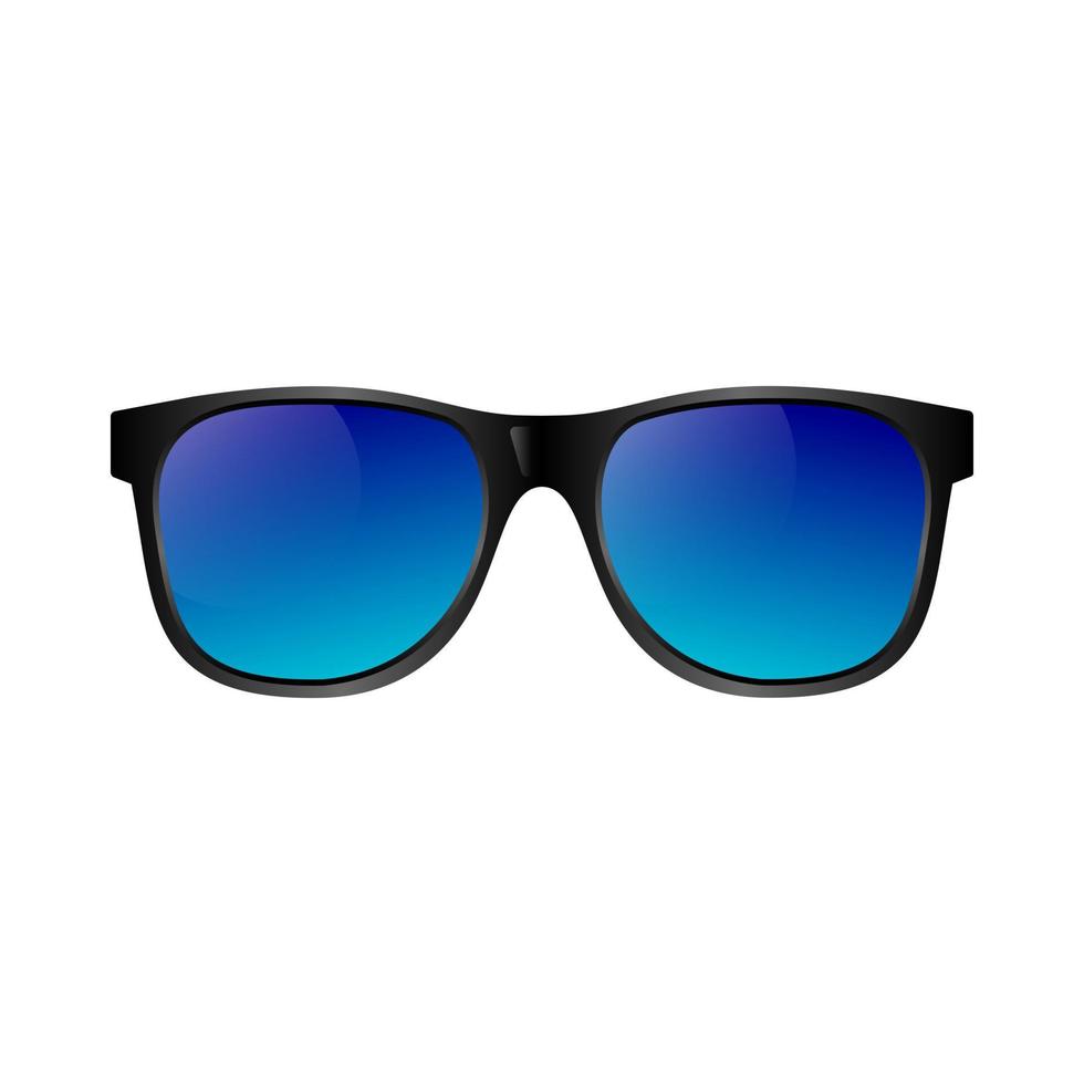 Cool sunglasses isolated on white background, front view vector