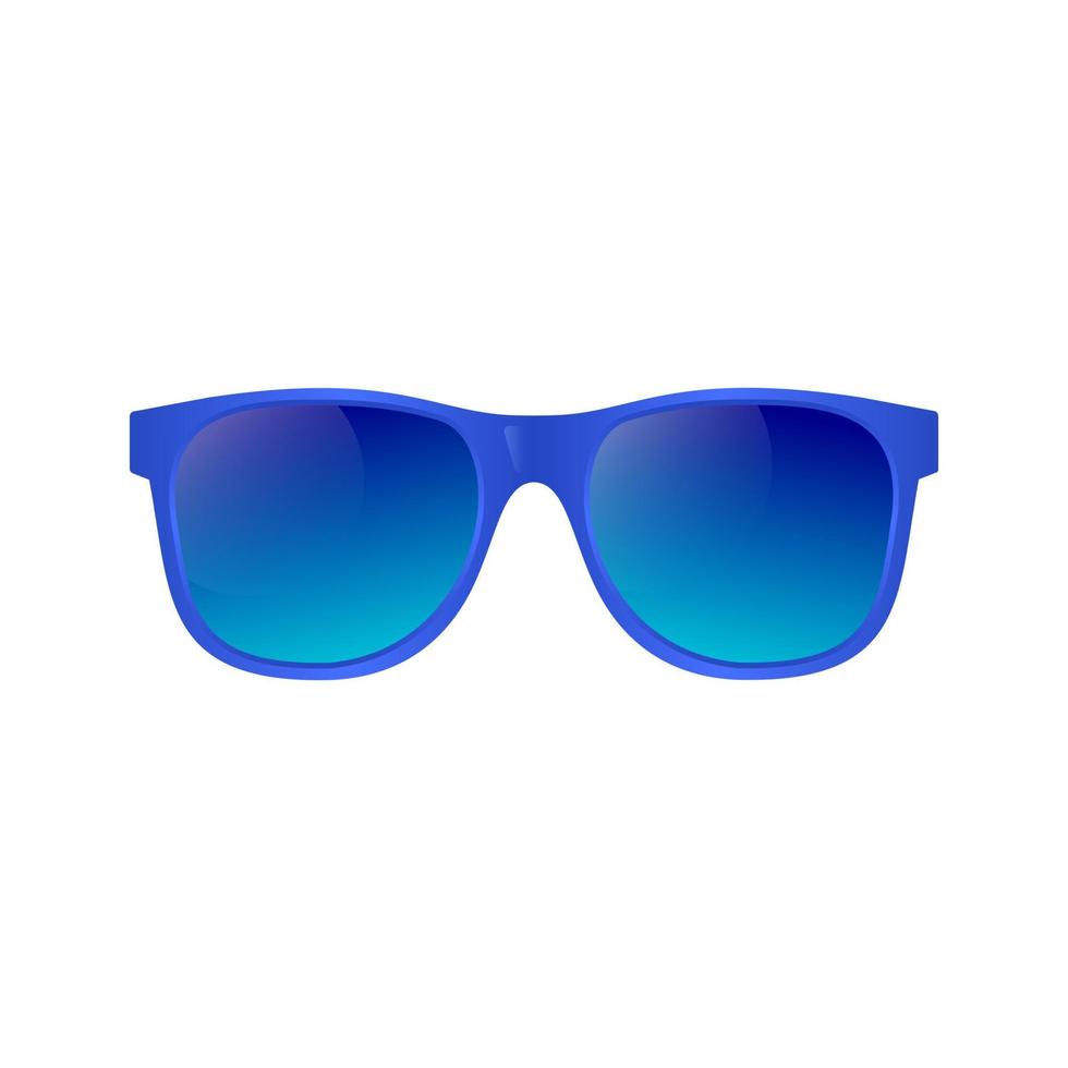 Cool sunglasses isolated on white background, front view vector