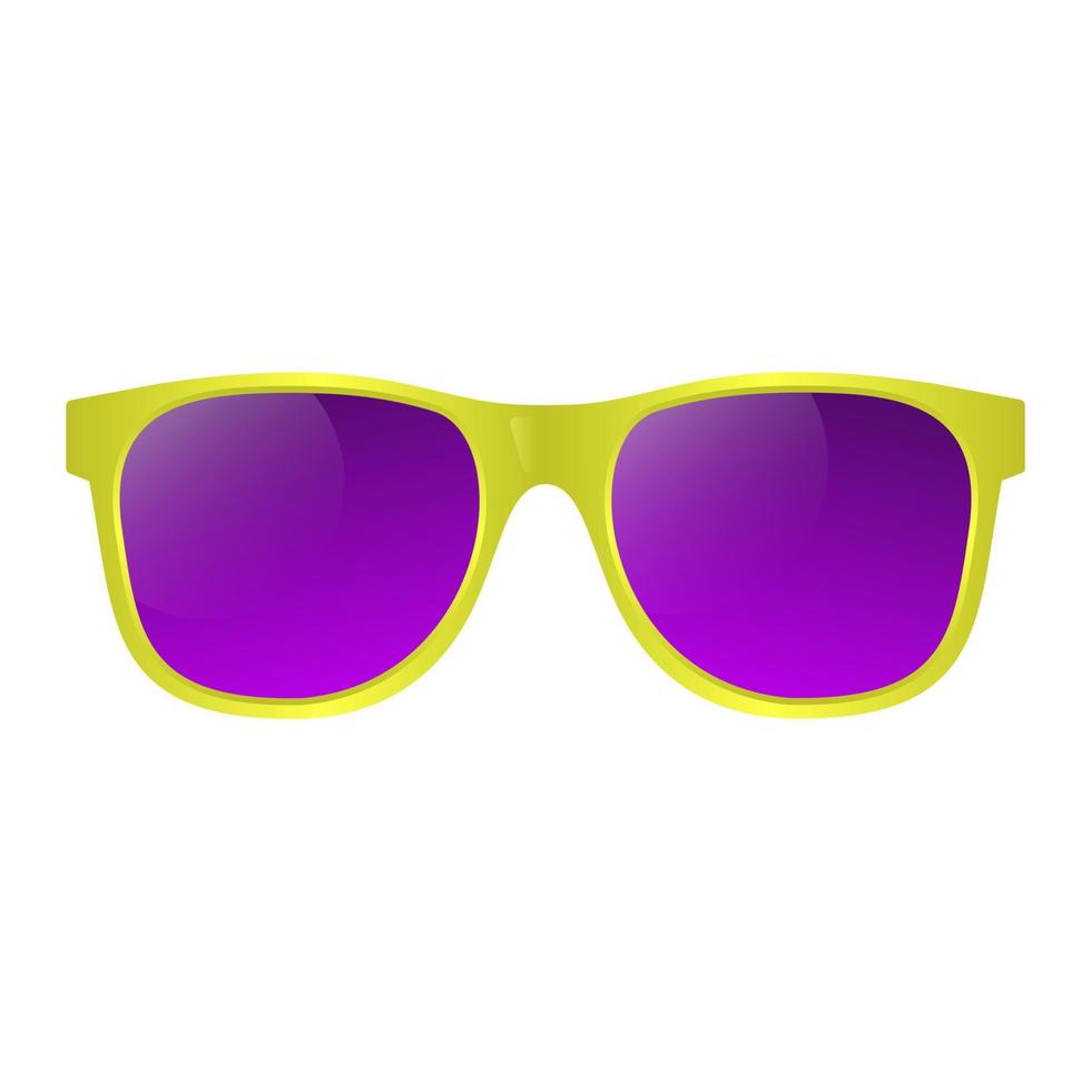 Cool sunglasses isolated on white background, front view vector