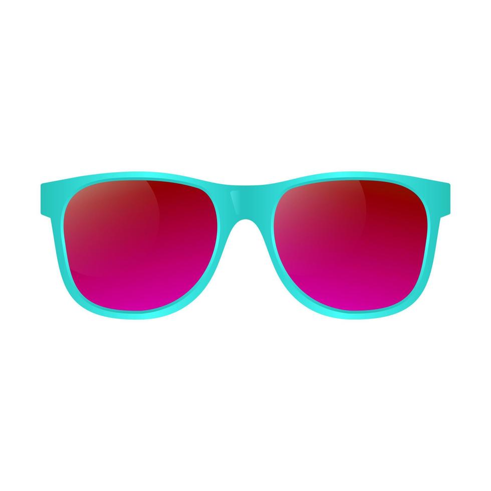 Cool sunglasses isolated on white background, front view vector