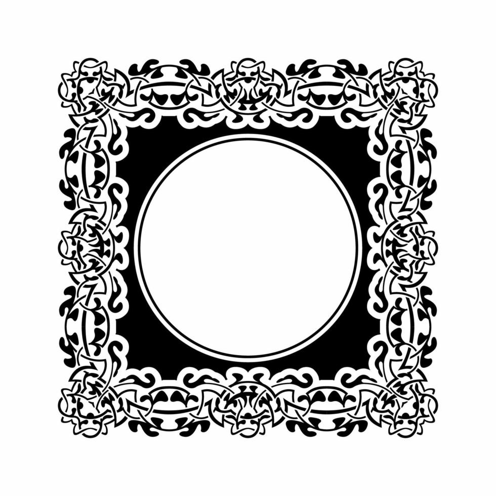 patrón de concepto de conjunto de vector de borde sin costura adornado vintage en estilo tradicional. ornamento de rizos y espirales aislado sobre fondo blanco