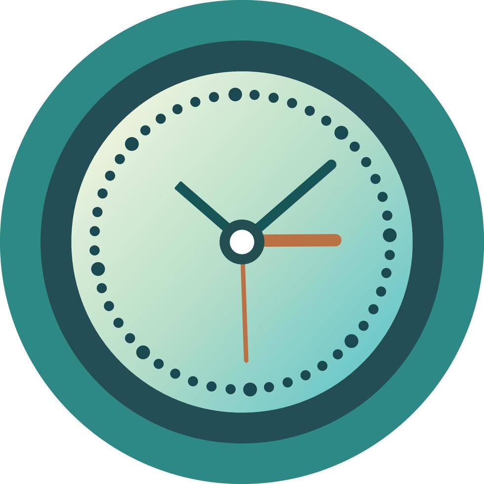 plano moderno redondo reloj icono vector