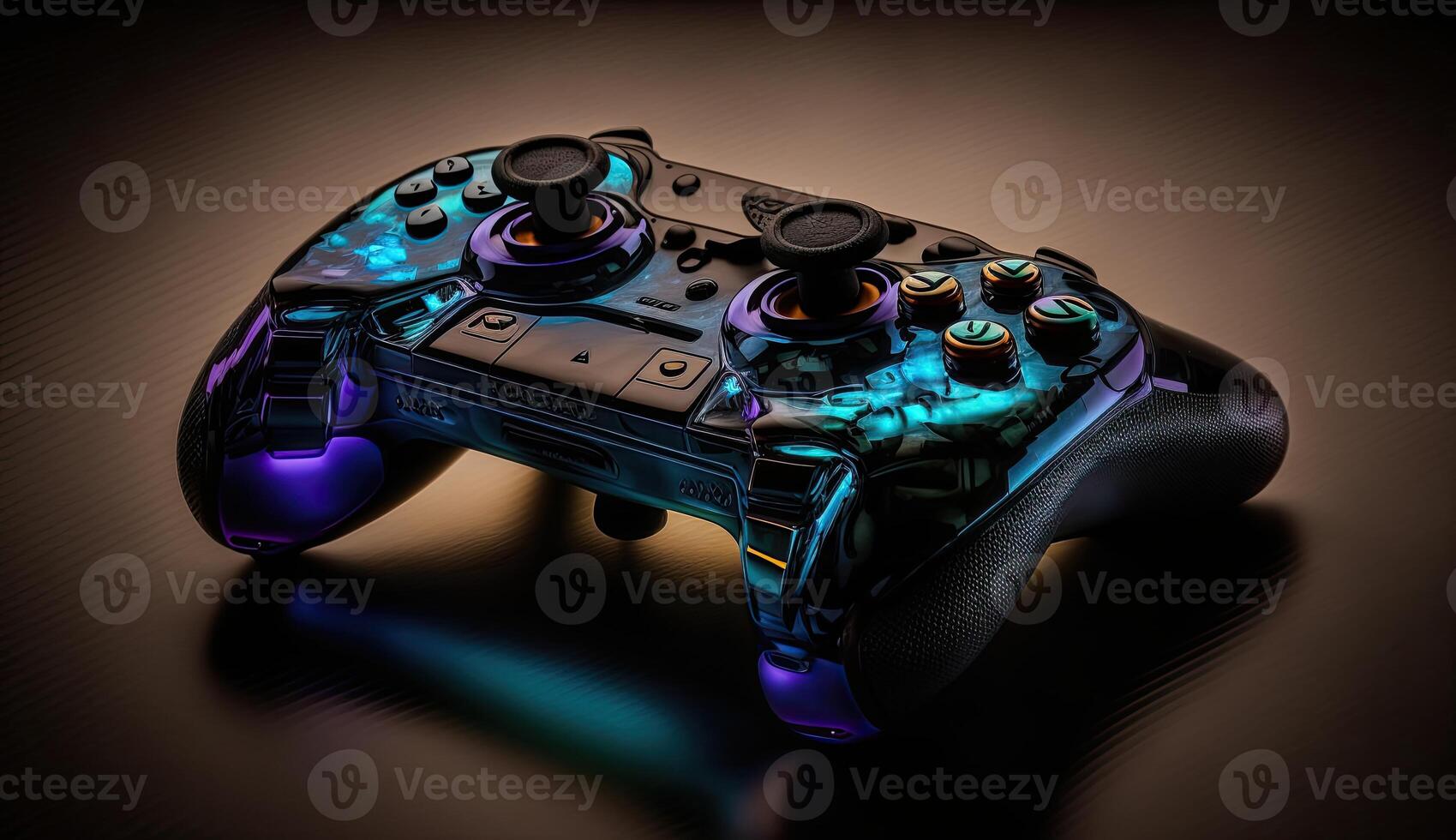 Cyberpunk gaming controller joystick, gamepad illustration 22122737