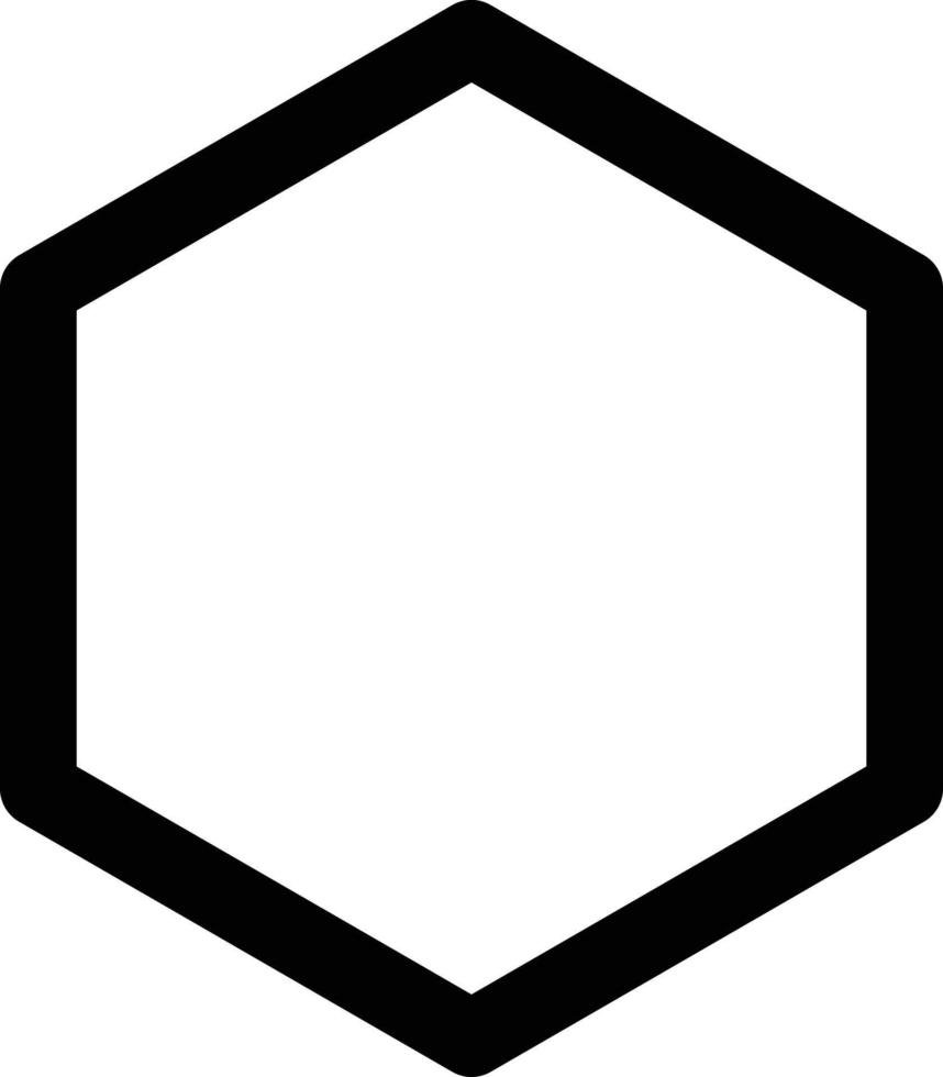 Hexagon icon vector , geometry hexagonal six sided polygon hexagon line