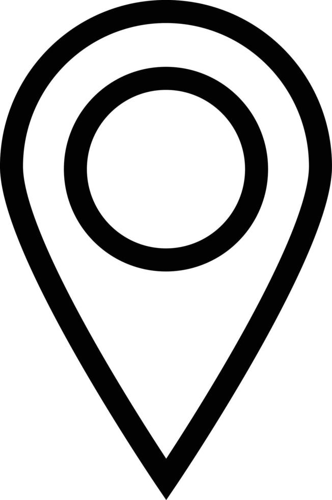 line map pointer icon vector . pin point, location icon on white background