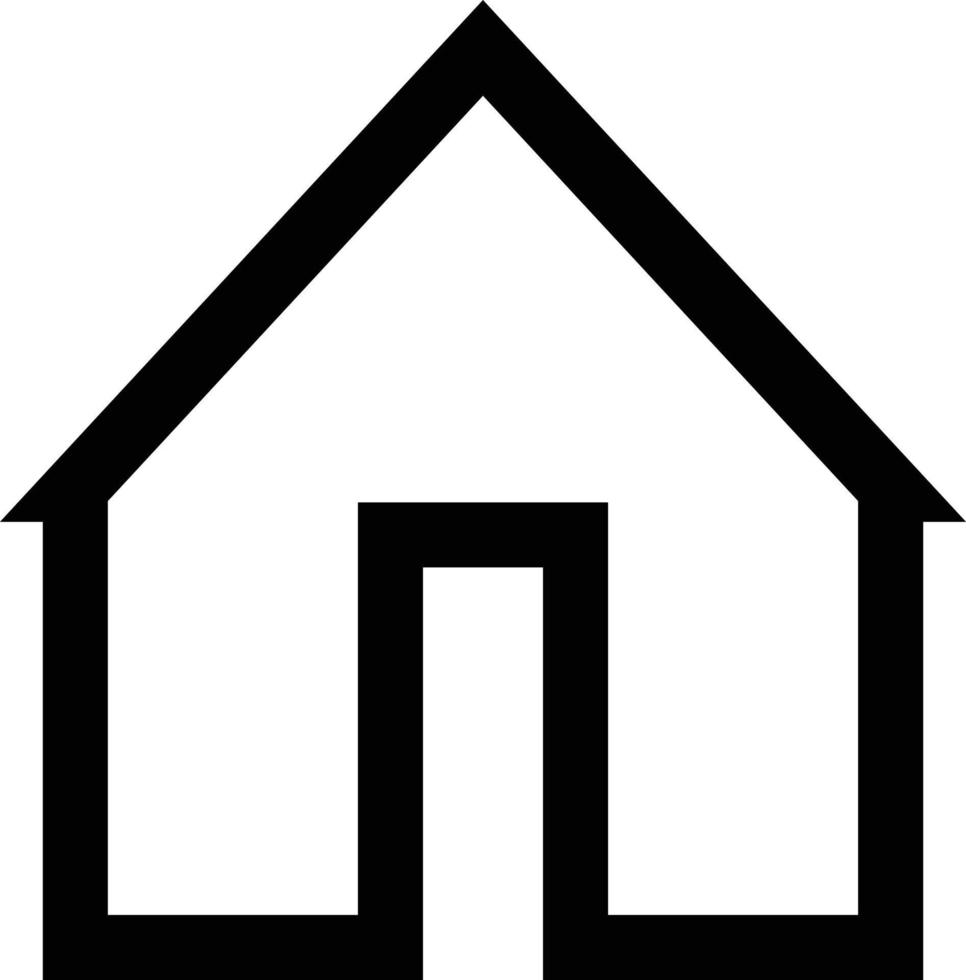 house icon in line style on white background . home icon for websites vector