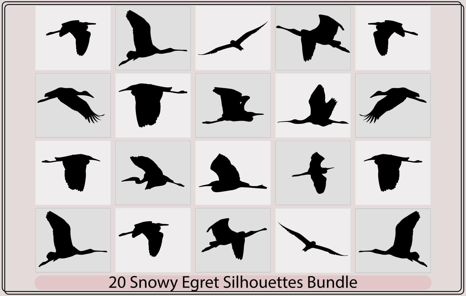 Snowy Egret vector,snowy Egret silhouette, vector