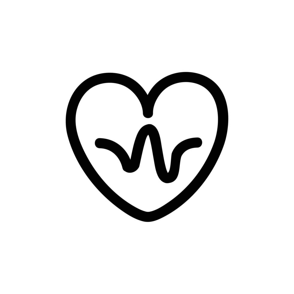 Daily health app vector icon, Outline style, isolated on white Background.