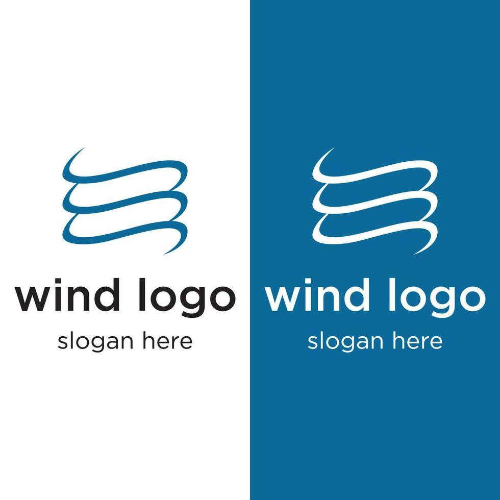 logo diseño modelo ola elemento creativo viento o aire.logo para negocio, web, aire acondicionador. vector