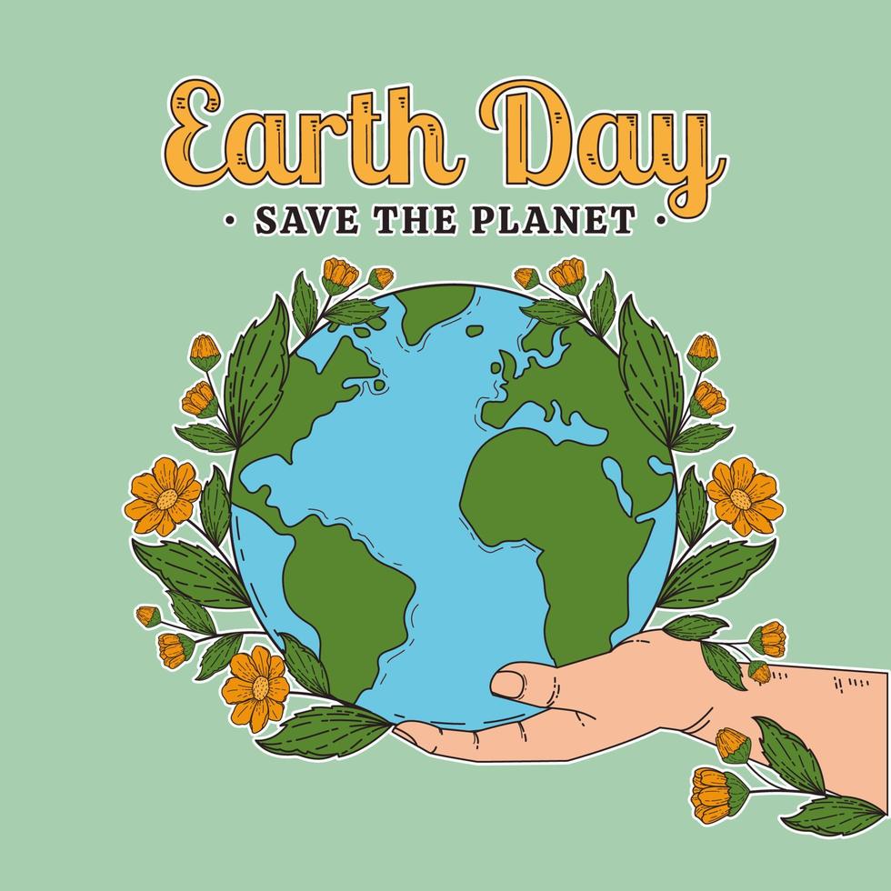 Mother Earth Day Illustration background vector