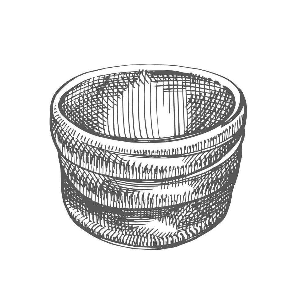 Chinese traditional teapod. Graphic hand-drawn illustration, vector. vector