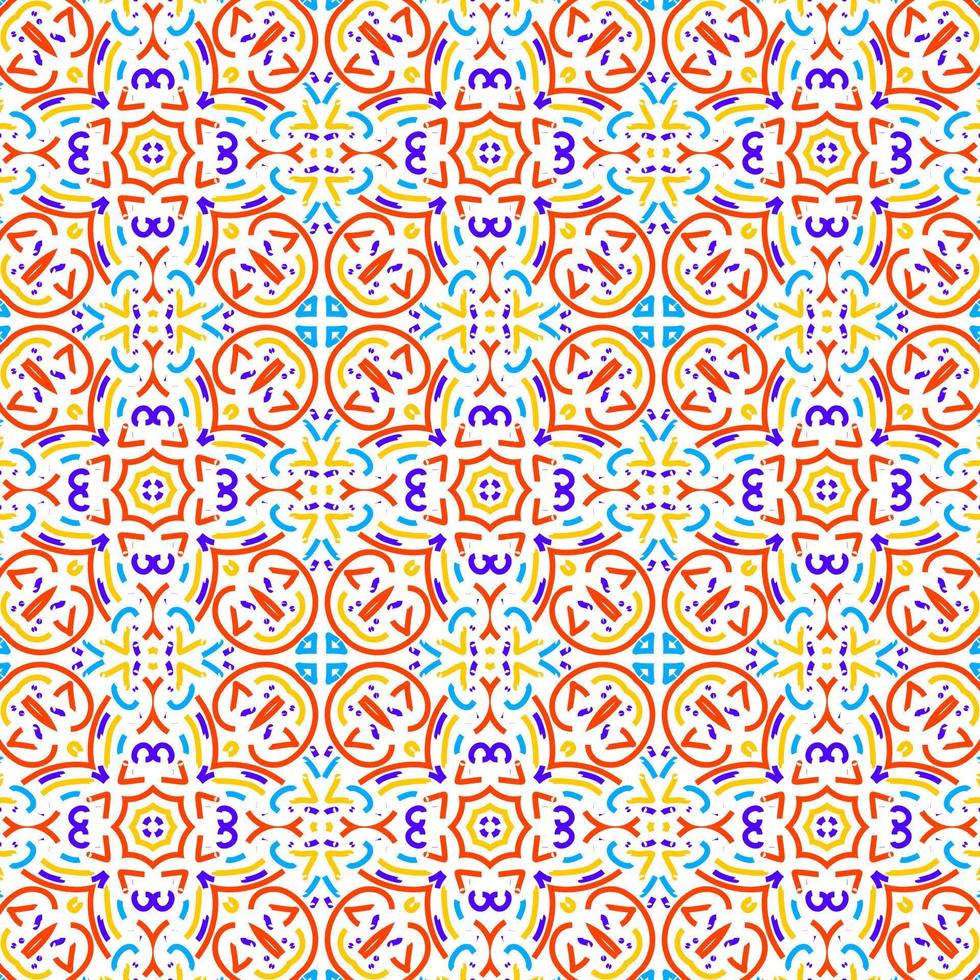 Modern Stylish Vector Seamless Pattern with Lines, Circles, and Various Sizes in Repeating Geometric Background.