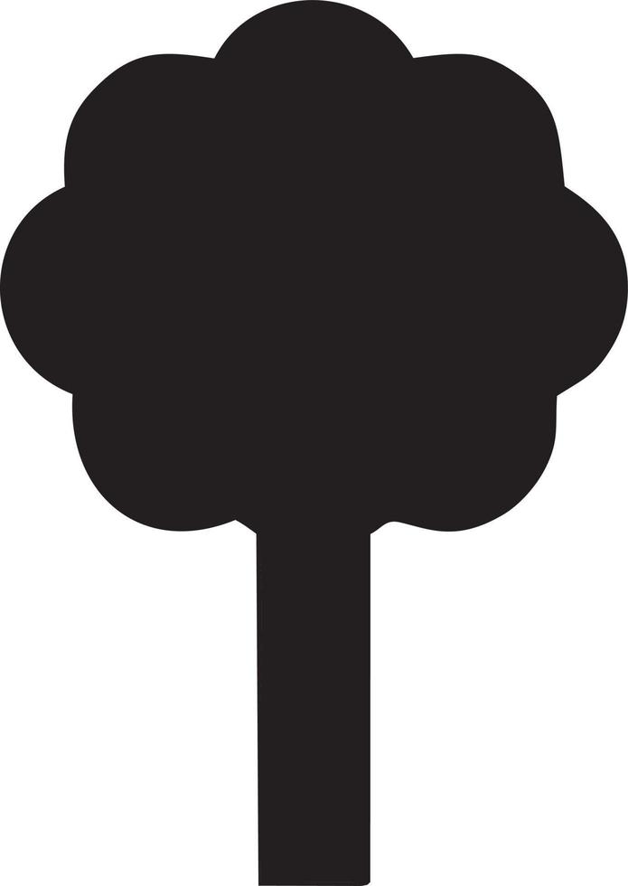 Tree icon symbol image vector, illustration of the tree botany in black image vector