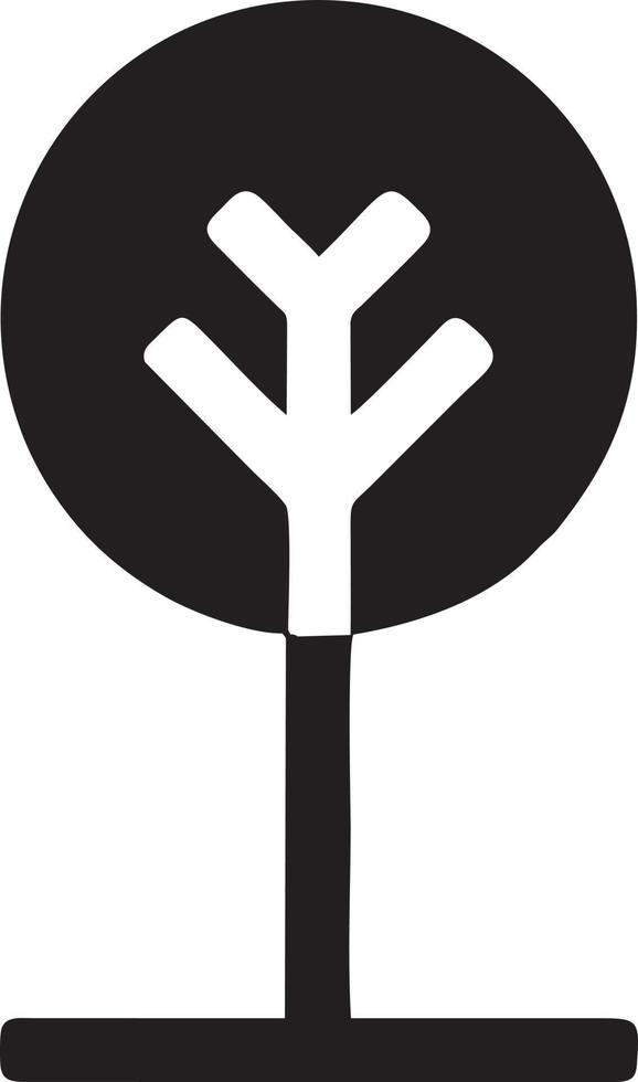 Tree icon symbol image vector, illustration of the tree botany in black image vector