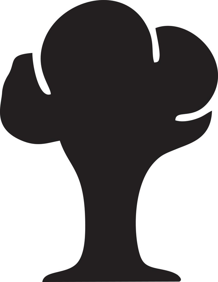 Tree icon symbol image vector, illustration of the tree botany in black image vector