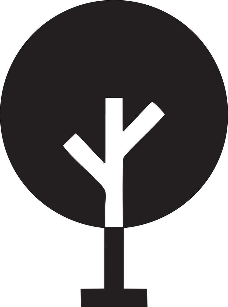 árbol icono símbolo imagen vector, ilustración de el árbol botánica en negro imagen vector