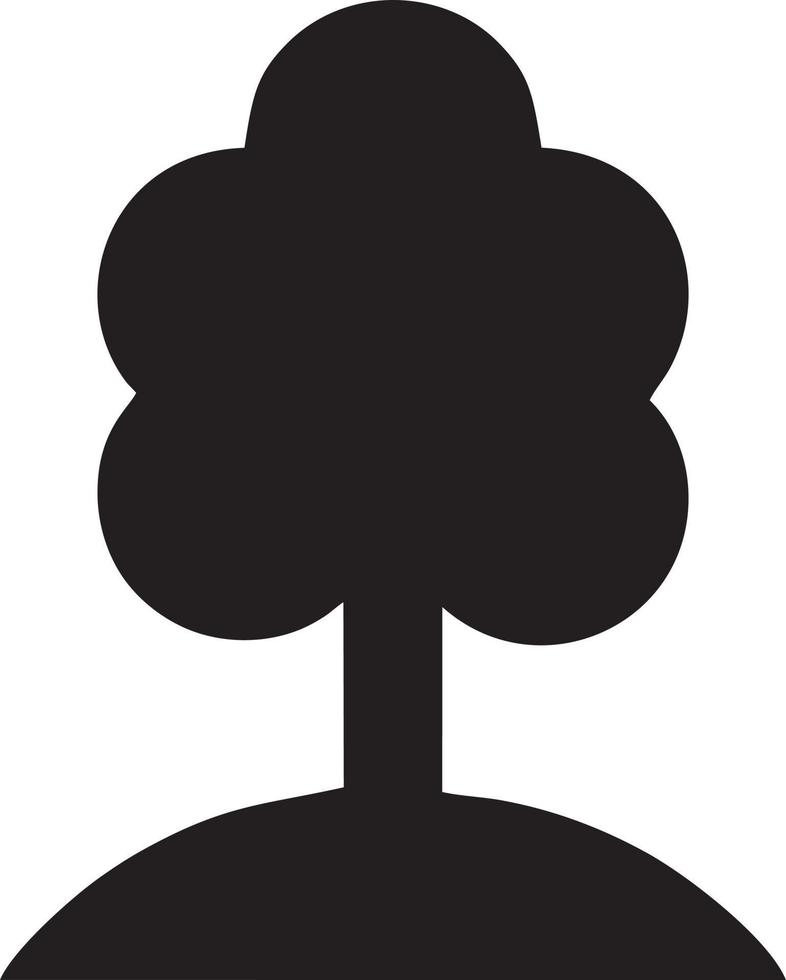 Tree icon symbol image vector, illustration of the tree botany in black image vector