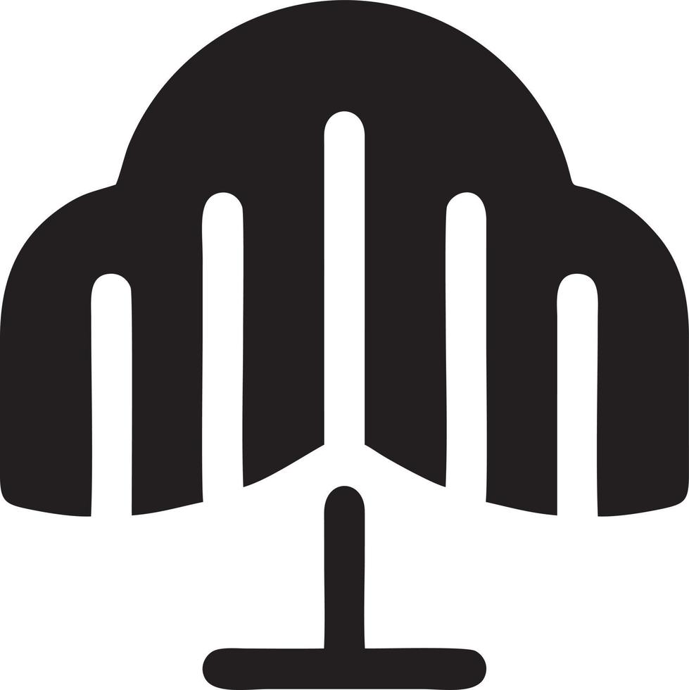 Tree icon symbol image vector, illustration of the tree botany in black image vector