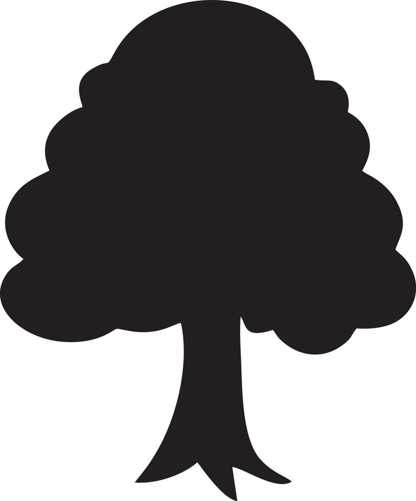 árbol icono símbolo imagen vector, ilustración de el árbol botánica en negro imagen vector