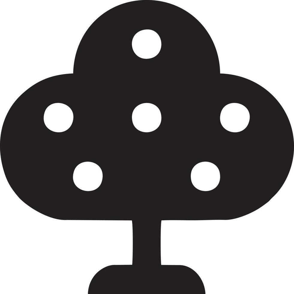 árbol icono símbolo imagen vector, ilustración de el árbol botánica en negro imagen vector