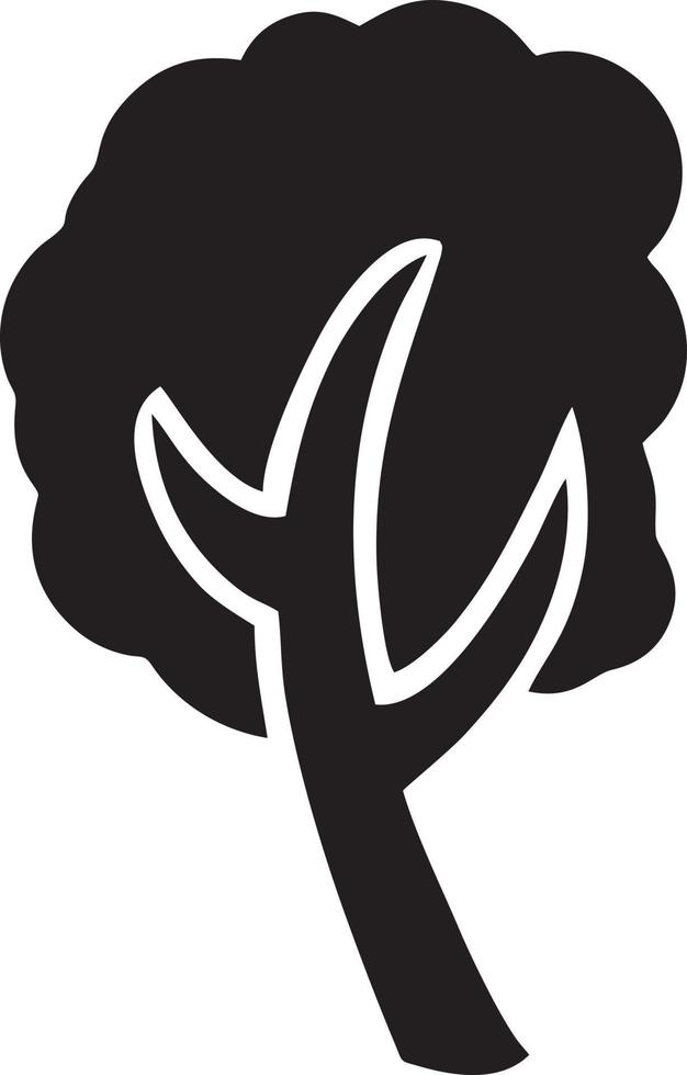 Tree icon symbol image vector, illustration of the tree botany in black image vector