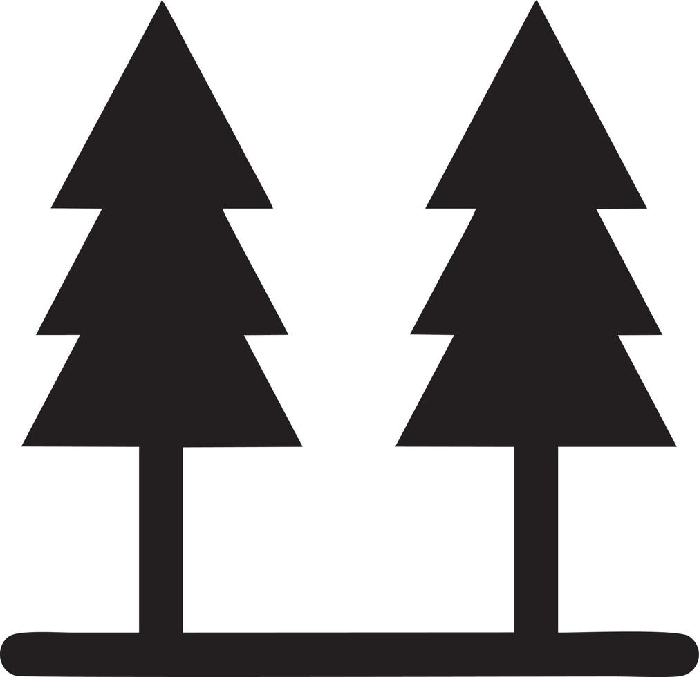 Tree icon symbol image vector, illustration of the tree botany in black image vector