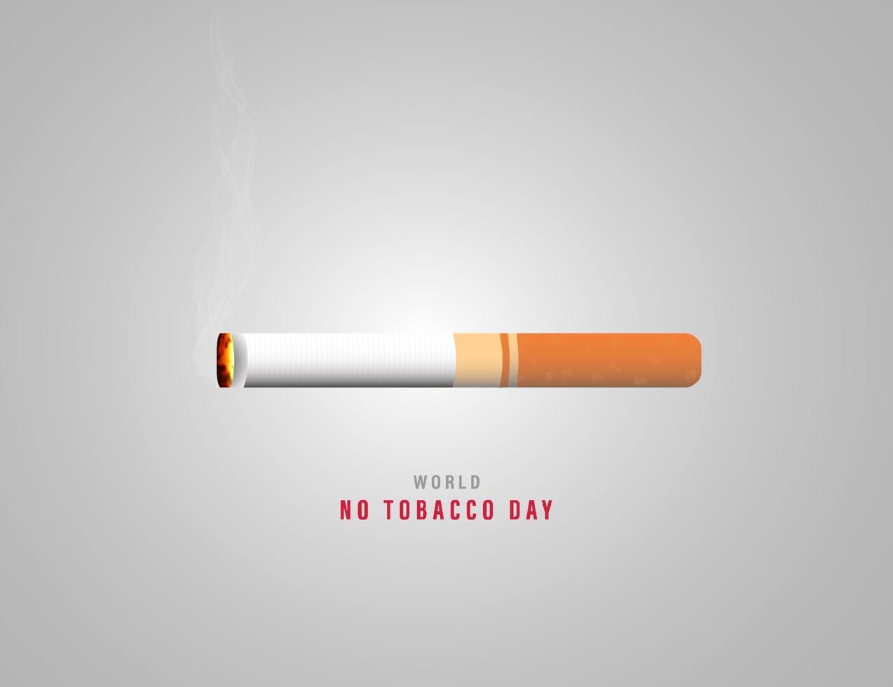 No tabaco día vector ilustración
