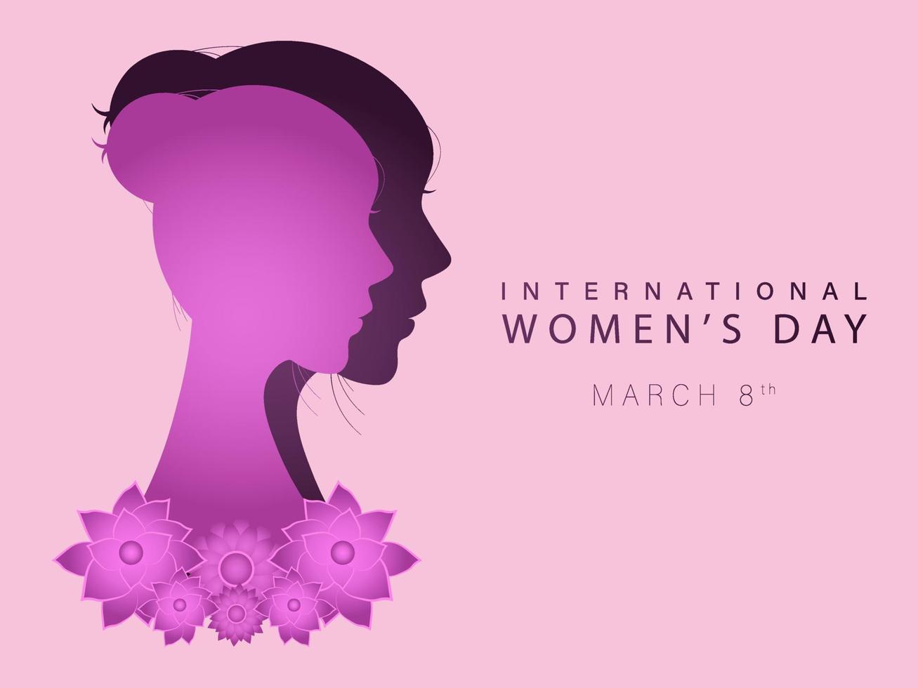 internacional De las mujeres día marzo 8vo vector ilustración