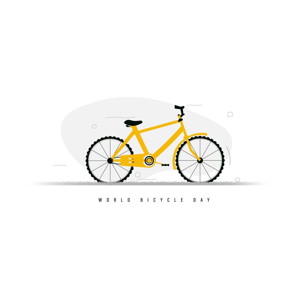 June 3 - World Bicycle Day vector illustration