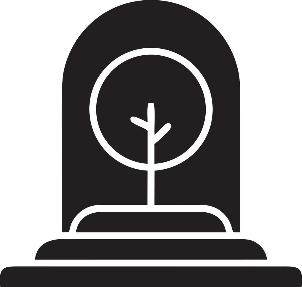 árbol icono símbolo imagen vector, ilustración de el árbol botánica en negro imagen vector